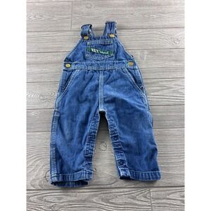 Key Imperial Vintage Baby Denim Overalls Blue 12 Months Workwear Snap Leg